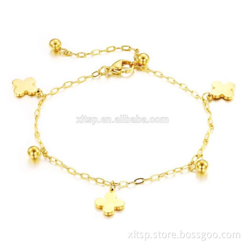 stainless steel gold plated indian handmade anklet foot jewelry